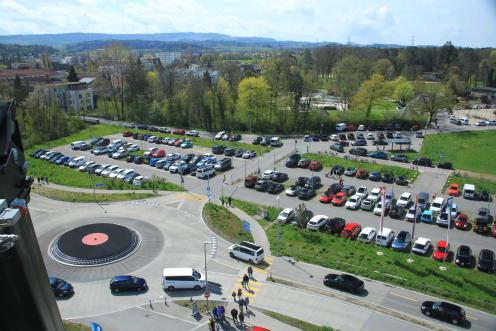 Parkplatz während der Frühlingsausstellung 